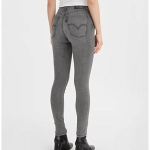 Levis Levi Strauss Gray Mile High Super Skinny Jeans Size 28 X 30 women